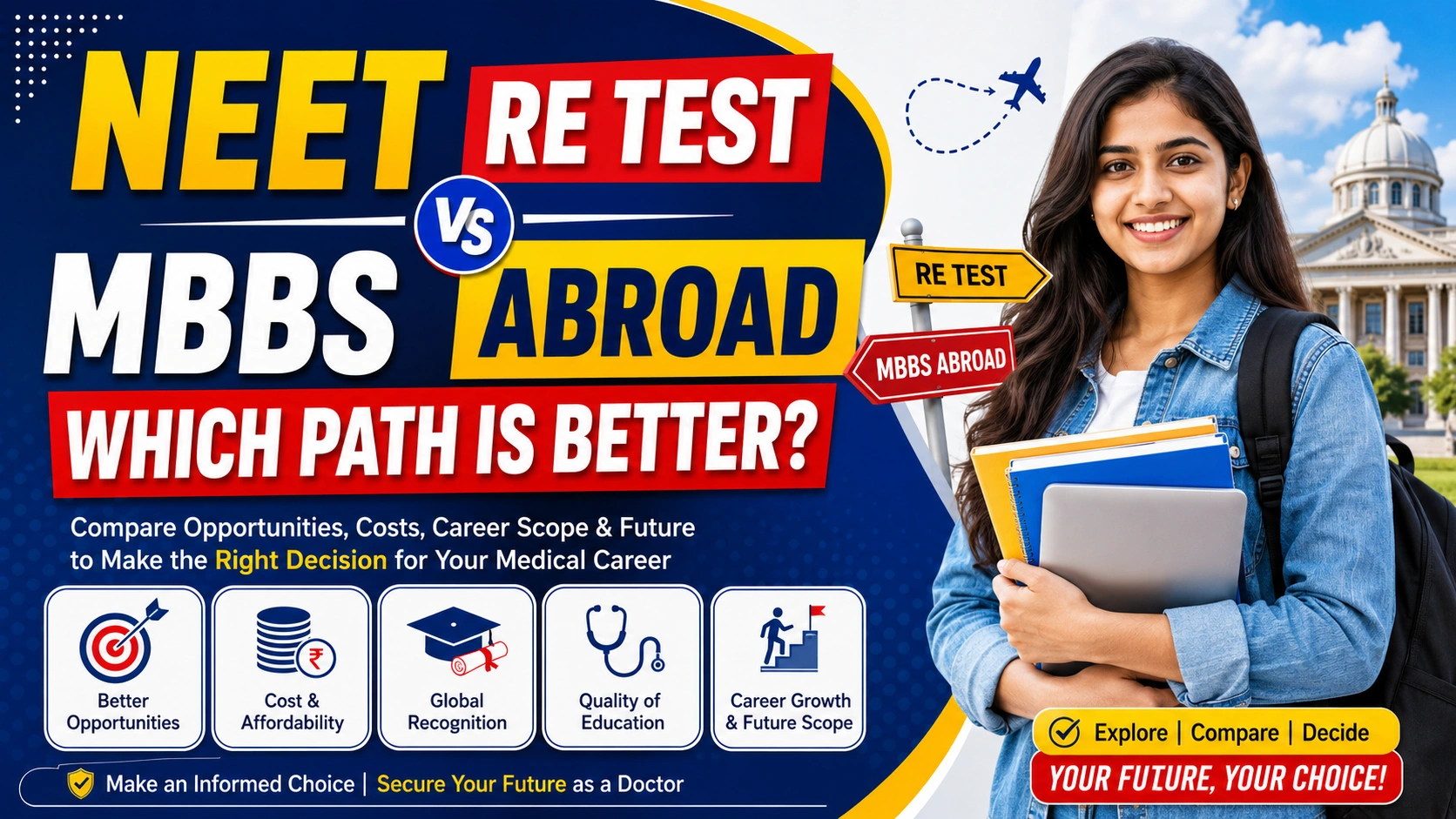 NEET Re Test vs MBBS Abroad: Which Path Is Better